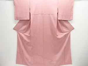 寿光織　蜀江に華紋織り出し一つ紋付け下げ色無地着物